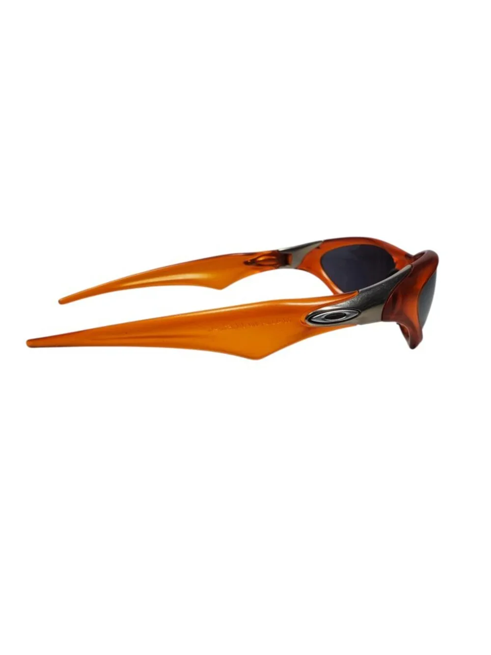 Vintage Y2K Oakley Scar Sunglasses Orange Frames Made USA